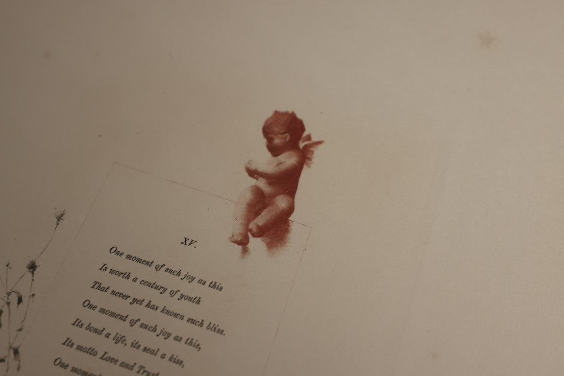 Lot 023 - The Modern Cupid, Antique Folio Collection Of Illustrated Prints And Poems, Incomplete, 11 Prints, Name On Cover