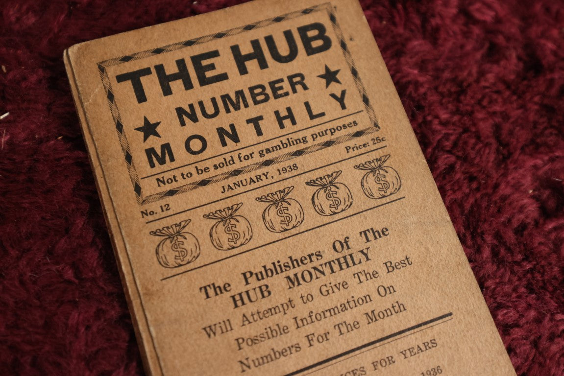 Lot 028 - The Hub Numbers Monthly, 1930s Numbers Guides, Horoscopes, Gambling, And More, Published By The Grove Publishing Company, Dorchester, Massachusetts