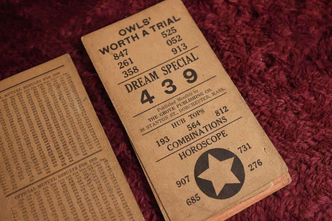 Lot 028 - The Hub Numbers Monthly, 1930s Numbers Guides, Horoscopes, Gambling, And More, Published By The Grove Publishing Company, Dorchester, Massachusetts