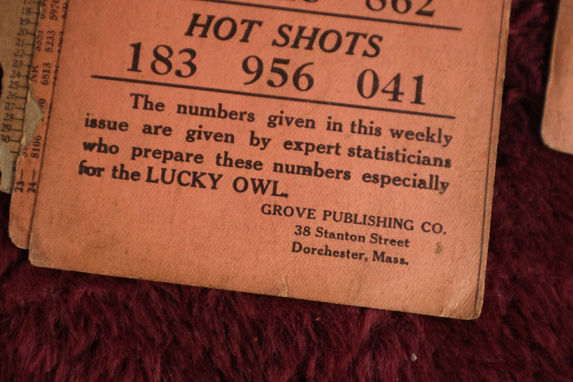 Lot 028 - The Hub Numbers Monthly, 1930s Numbers Guides, Horoscopes, Gambling, And More, Published By The Grove Publishing Company, Dorchester, Massachusetts