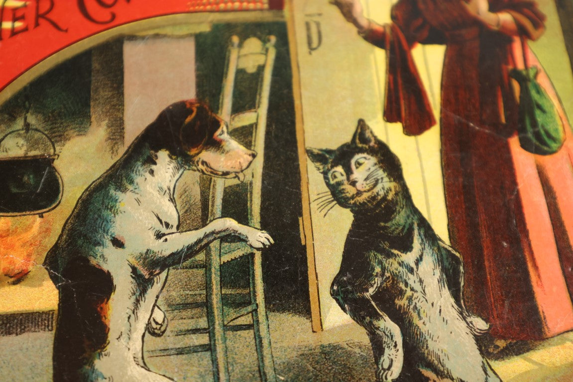 Lot 035 - Antique Lithographed Children's Book "Old Dame Trot And Her Comical Cat," Published By The Mcloughlin Bros, New York, Late 19th Century, No Binding, All Pages Loose