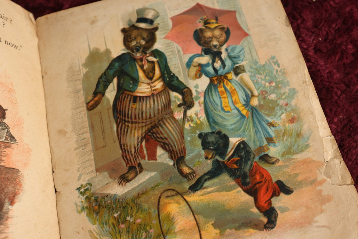 Lot 035 - Antique Lithographed Children's Book "Old Dame Trot And Her Comical Cat," Published By The Mcloughlin Bros, New York, Late 19th Century, No Binding, All Pages Loose