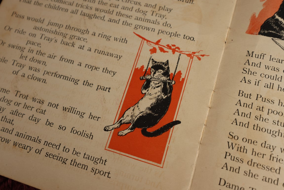 Lot 035 - Antique Lithographed Children's Book "Old Dame Trot And Her Comical Cat," Published By The Mcloughlin Bros, New York, Late 19th Century, No Binding, All Pages Loose