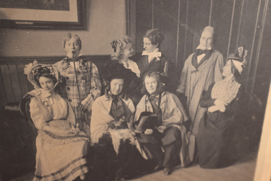 Lot 040 - Antique Boarded Photo Of Young People In Costume, Likely From A Play, Marked Gustave Lorey, B.