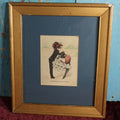 Lot 044 - Antique Comical Illustration Of Two Lovers, "I Can'T Tell Why I Love You But I Do"