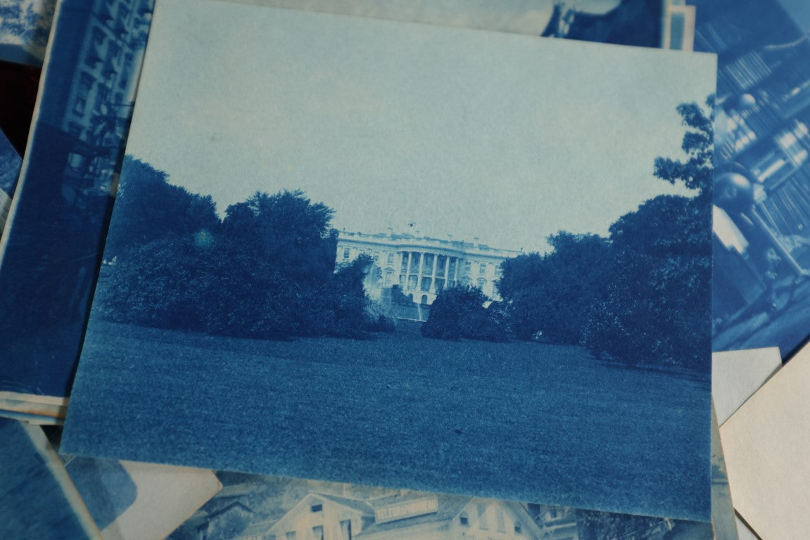 Lot 047 - Massive Grouping Of Antique Cyanotype Photographs, Circa 1895 - 1905, Many Of Washington D.C., Landmarks, Interiors, Portraits, Architecture - Over 125 Pieces