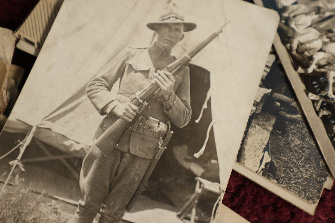 Lot 048 - Grouping Of Real Photo Postcards RPPC, Early 20th Century, Soldiers, And More