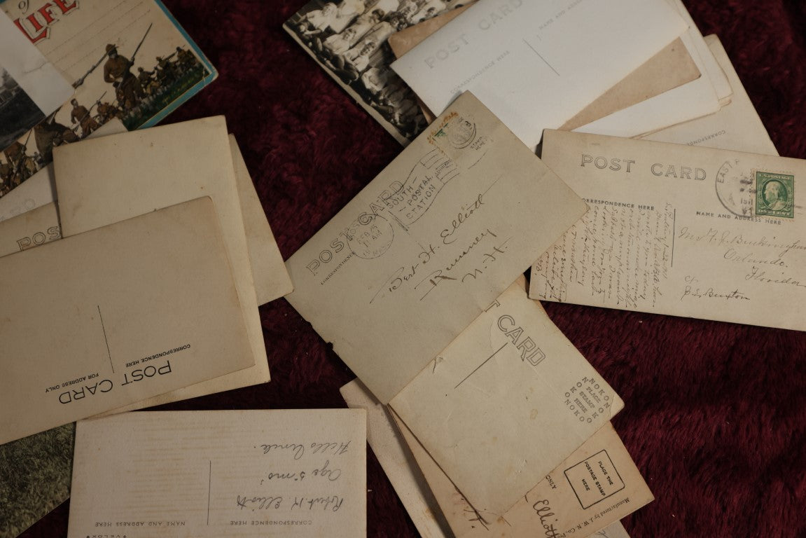 Lot 048 - Grouping Of Real Photo Postcards RPPC, Early 20th Century, Soldiers, And More