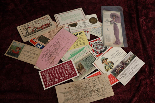 Lot 050 - Grouping Of Antique And Vintage Advertising Blotter Ephemera, 20+ Pieces