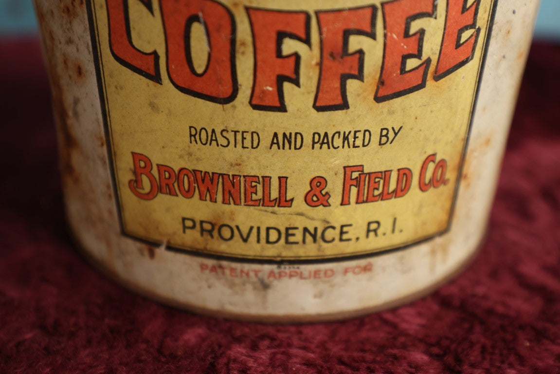 Lot 056 - Antique Autocrat Pure Coffee Tin, Roasted And Packed By Brownell & Field Co, Providence R.I., Use As Cookie Tin When Done