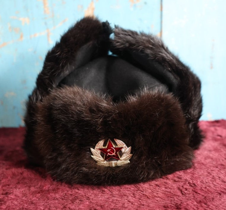 Lot 063 - Vintage Soviet Era U.S.S.R. Fur Winter Hat