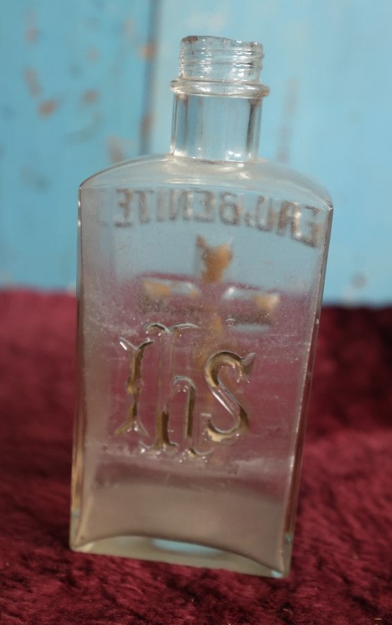 Lot 065 - Antique French Holy Water Bottle, Eau Benite, Ihs, Gold Paint