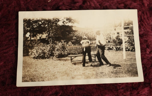 Lot 077 - Vintage Snap Shot Photo Of A Man About To Smack A Lady In The Butt