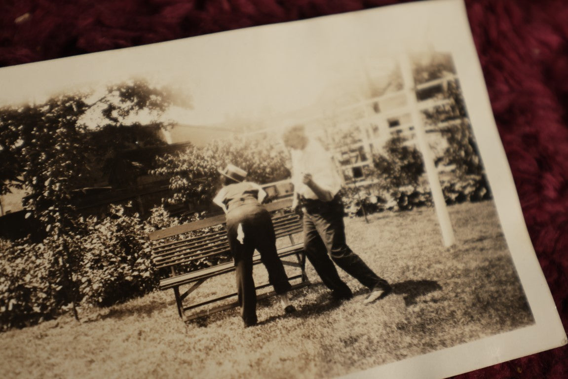 Lot 077 - Vintage Snap Shot Photo Of A Man About To Smack A Lady In The Butt