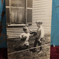 Lot 078 - Antique Real Photo Postcard RPPC Or Two Little Boys Boxing, 1910 Postmark (Possibly 1916)