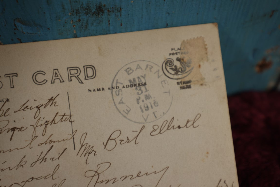 Lot 078 - Antique Real Photo Postcard RPPC Or Two Little Boys Boxing, 1910 Postmark (Possibly 1916)