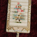 Lot 083 - Antique Mechanical Valentine, My Heart For Thine, Pulling Ribbon Changes Image, Note Damage To Ribbon, Very Fragile
