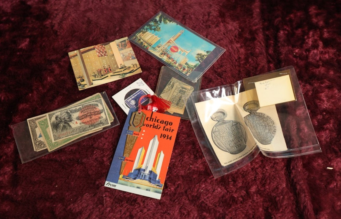 Lot 085 - Grouping Of Miscellaneous World's Fair Ephemera, Mostly Chicago World's Fair 1934, Approximately Ten Pieces