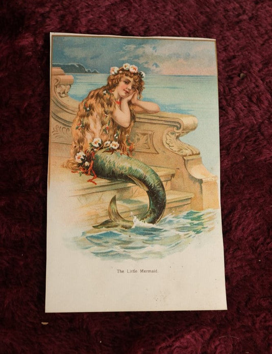 Lot 088 - Antique Colored Print Clipping Of The Little Mermaid, Loose