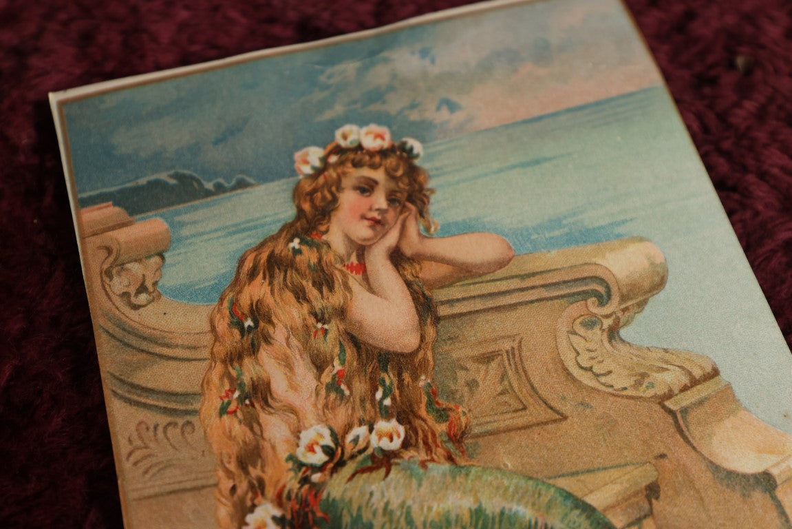 Lot 088 - Antique Colored Print Clipping Of The Little Mermaid, Loose