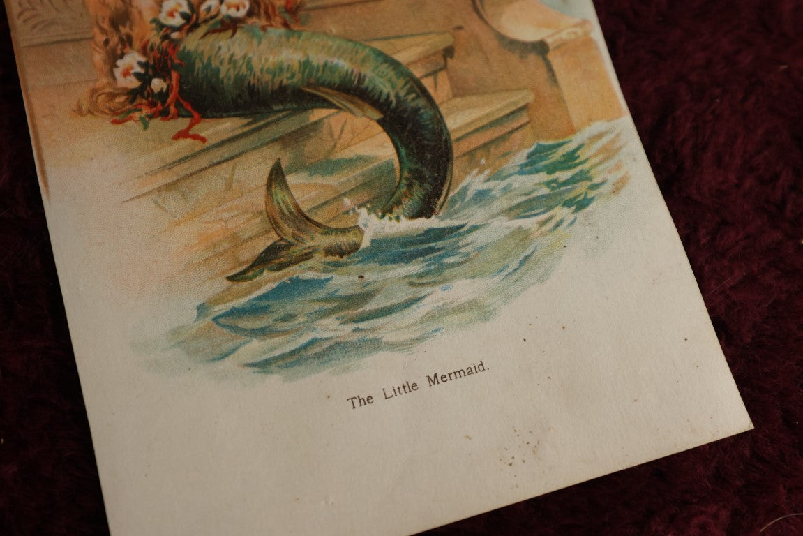 Lot 088 - Antique Colored Print Clipping Of The Little Mermaid, Loose