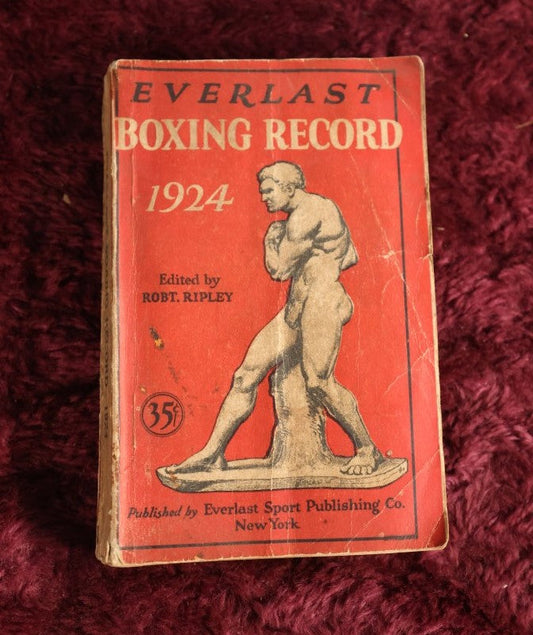 Lot 091 - Everlast Boxing Record For 1924, Edited By Robert Ripley, Published B Everlast Sport Publishing Co., New York