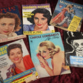 Lot 095 - Grouping Of Six Vintage Entertainment Magazines Including Charlie Mccarthy, Carole Lombard, Jane Russell, Rita Hayworth, Liza Taylor, And Joan Crawford