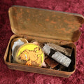 Lot 096 - Mixed Novelty Junk Draw Discovery Lot, Wizard Lighter Case, Razor, Wallet Photos, Etc