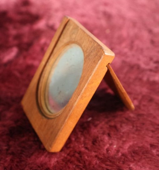 Lot 123 - Unique Hand Made Travel Pocket Mirror, Door Slides Off And Acts As Kickstand