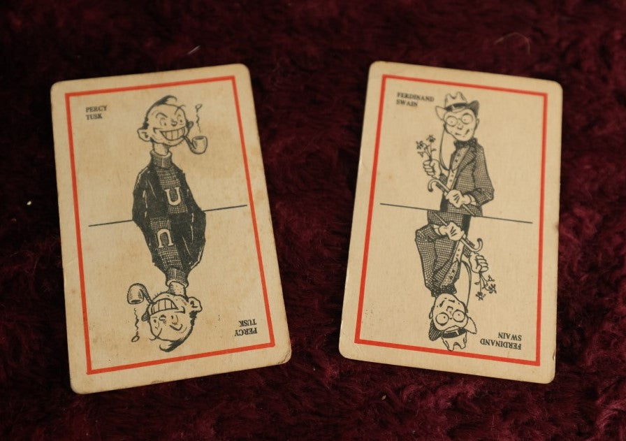 Lot 124 - Pair Of Humorous Cartoon Playing Cards From Whitman's Old Maid, 1920s