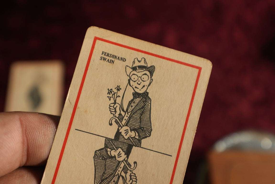 Lot 124 - Pair Of Humorous Cartoon Playing Cards From Whitman's Old Maid, 1920s