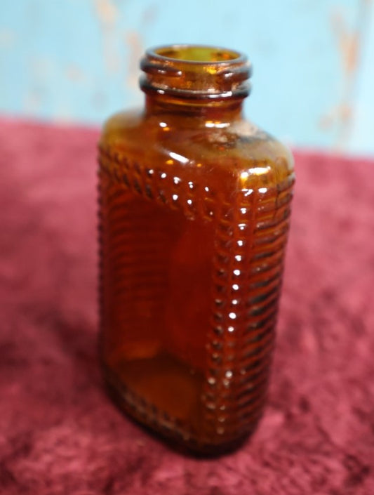 Lot 130 - Antique Amber Glass Poison Bottle, Textured, No Label