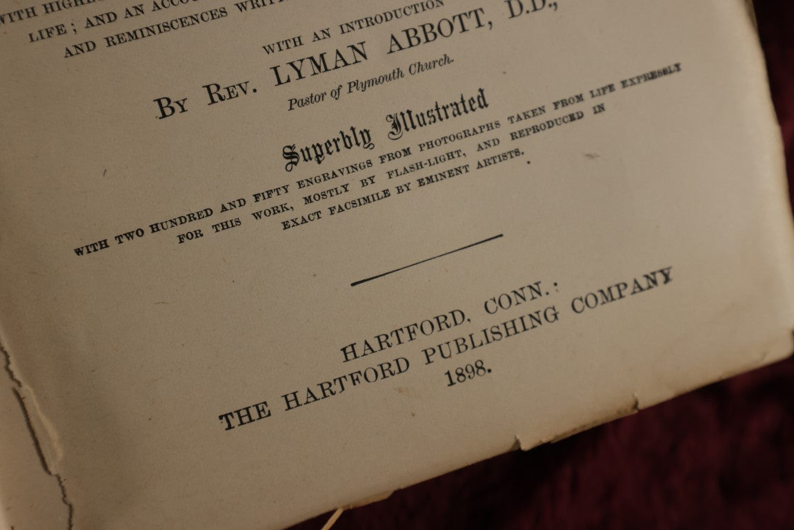 Lot 140 - Darkness And Daylight Or Lights And Shadows Of New York Life By Mrs. Helen Campbell - 1898 Book, Extremely Poor Condition, Many Interesting Illustrations