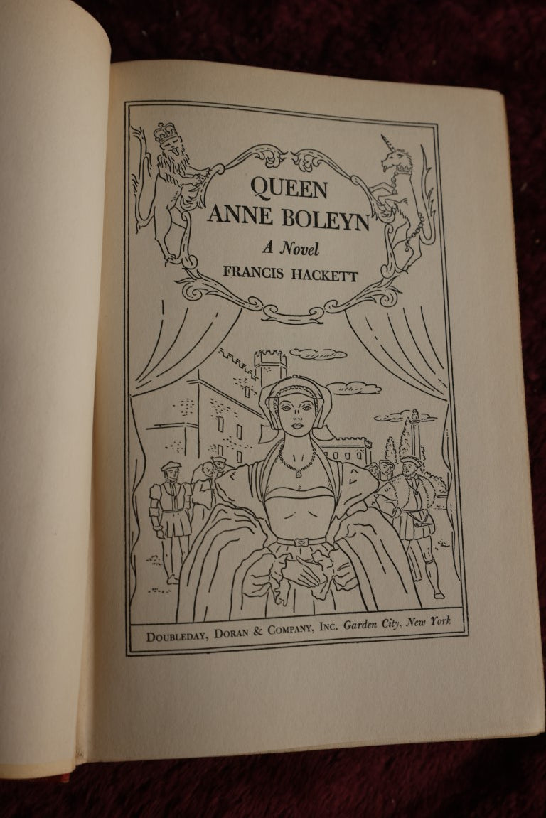 Lot 141 - Queen Anne Boleyn, A Novel By Francis Hackett, 1939 Vintage Book