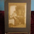 Lot 165 - Boarded Photo - Woman Sitting At Ornate Pump Organ