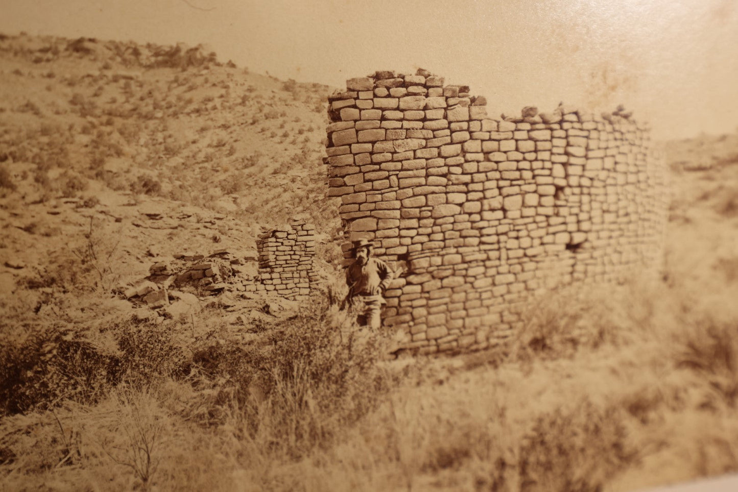 Lot 166 - F.V. Hayden Expedition, U.S. Geological Survey, Department Of The Interior, Albumen Photo By William Henry Jackson, Showing North American Indian (Ancestral Pueblo) Stone Ruins In Mancos Canyon, 1880