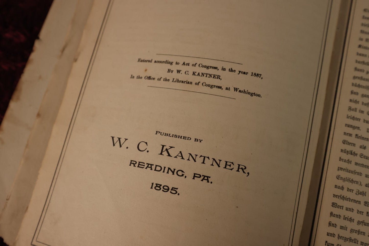 Lot 026 - Kantner's Book Of Objects Containing 2051 Engravings, Antique Book By W.C. Kantner, Reading, Pennsylvania, 1895