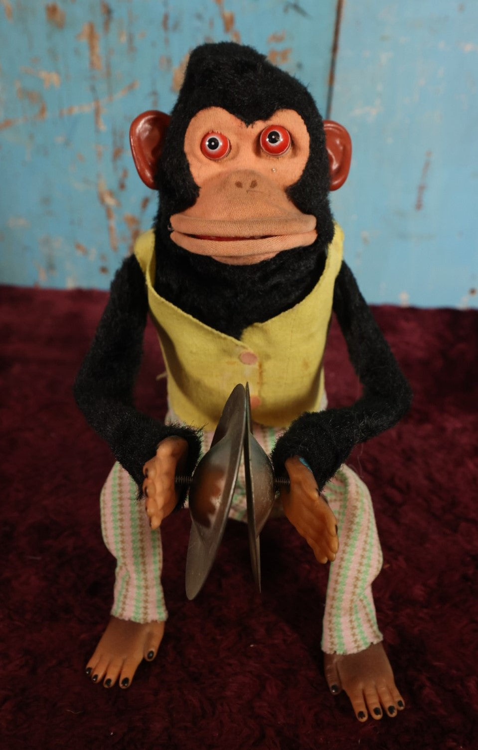 Lot 028 - Vintage Jolly Chimp Clapping Monkey Toy, Tested And Non-Working, Good Cosmetic Condition