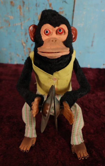 Lot 028 - Vintage Jolly Chimp Clapping Monkey Toy, Tested And Non-Working, Good Cosmetic Condition