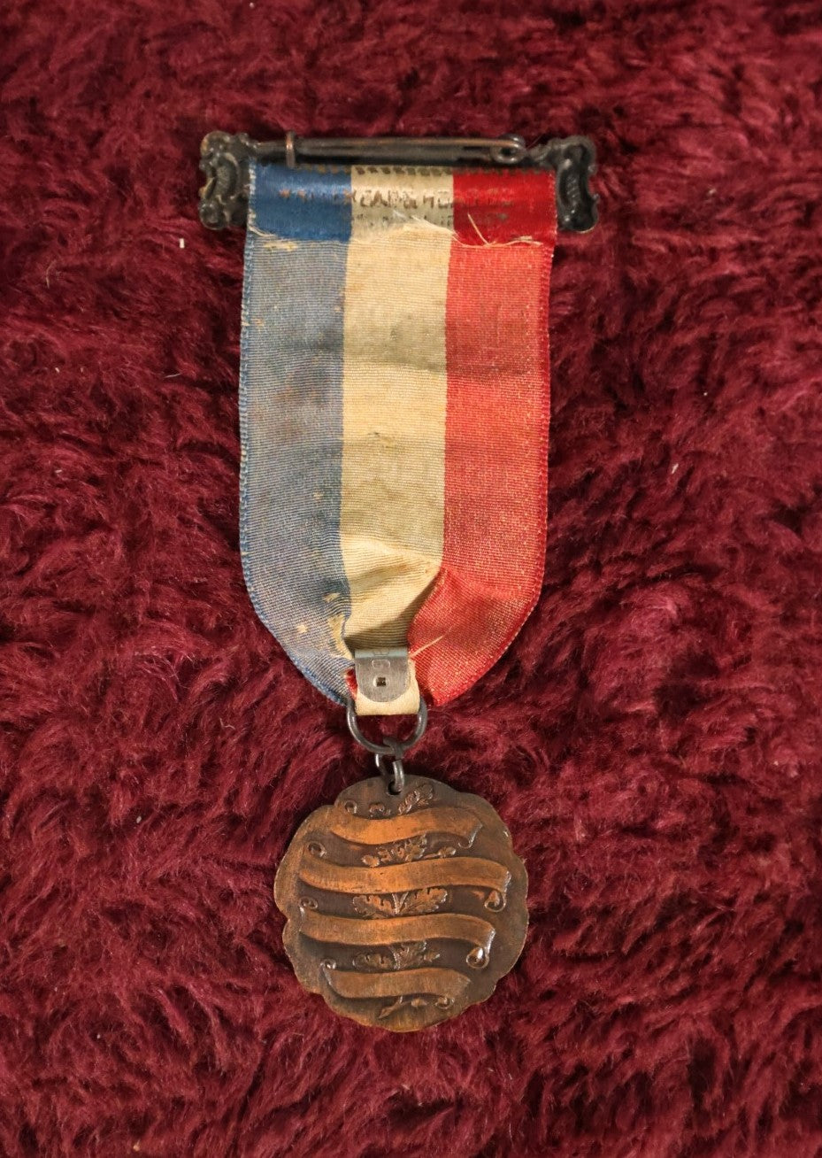 Lot 030 - Antique 1912 G.A.R. Grand Army Of The Republic, Union Veteran Fraternal Order Ribbon And Medal, Concord