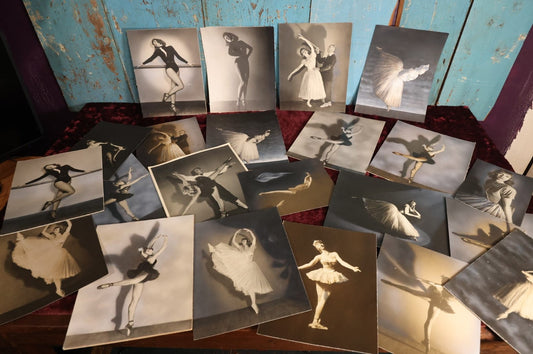 Lot 061 - Grouping Of 22 Vintage Black And White Dancing Photos, Possibly From Dance School, Some Hand Colored, Overpainted