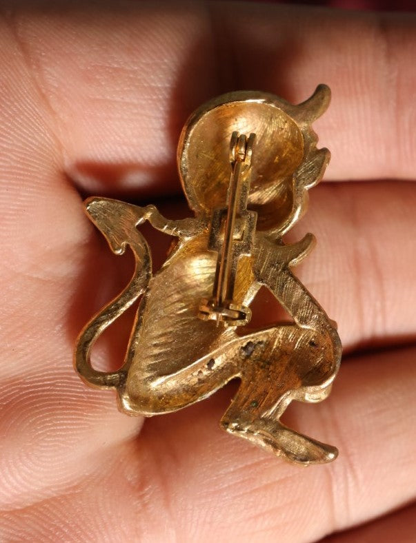 Lot 074 - Grouping Of Eight Vintage Brass Little Devil "Hot Stuff" Pinback Pins, Brooches