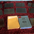 Lot 083 - Grouping Of Ten Antique Dry Plate Photo Negatives And Box, Cramer's Lightening Photo Dry Plates, Interesting Subjects, Grand-View House Lockhaven, Canaan Town Library