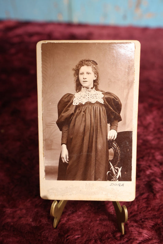 Lot 122 - Cart De Viste (CDV) - Dora, Young Pregnant Woman In Long Dress, Lace Collar, J.E. Whiteley, Halifax, Photographer