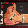 Lot 130 - Vintage 1954 Esquire Girl Special Deluxe Edition Pinup Calendar, Complete, In Folder, Note Tears To Folder, Original Price 50 Cents