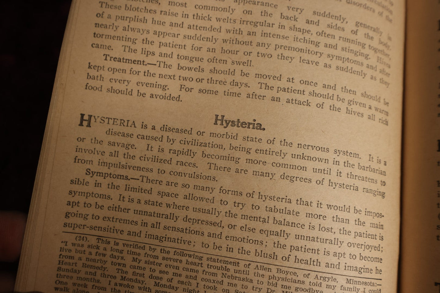 Lot 132 - Dr. Miles' Family Medical Guide For Treating Common Ailments, Accidents, Practical Laws Of Health Pamphlet, Elhart, Indiana, Note Interesting Ailments, St. Vitus' Dance, Hysteria