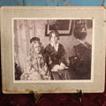 Lot 134 - Small Boarded Photo - Two Young Girls With Curls, Interior Photograph, Helen Wittemore And Sister Florence