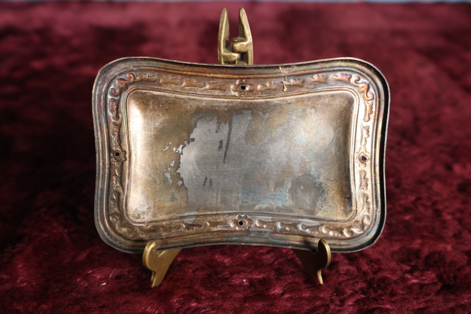 Lot 011 - Antique Casket Plaque For Andrew Putnam, Died Novemeber 29, 1856, Age 53 Years