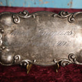 Lot 013 - Antique Casket Plaque For Mark Jacques, Died October 6, 1907, Manufactured By S&Co, Likely Simmons And Company, No. 201