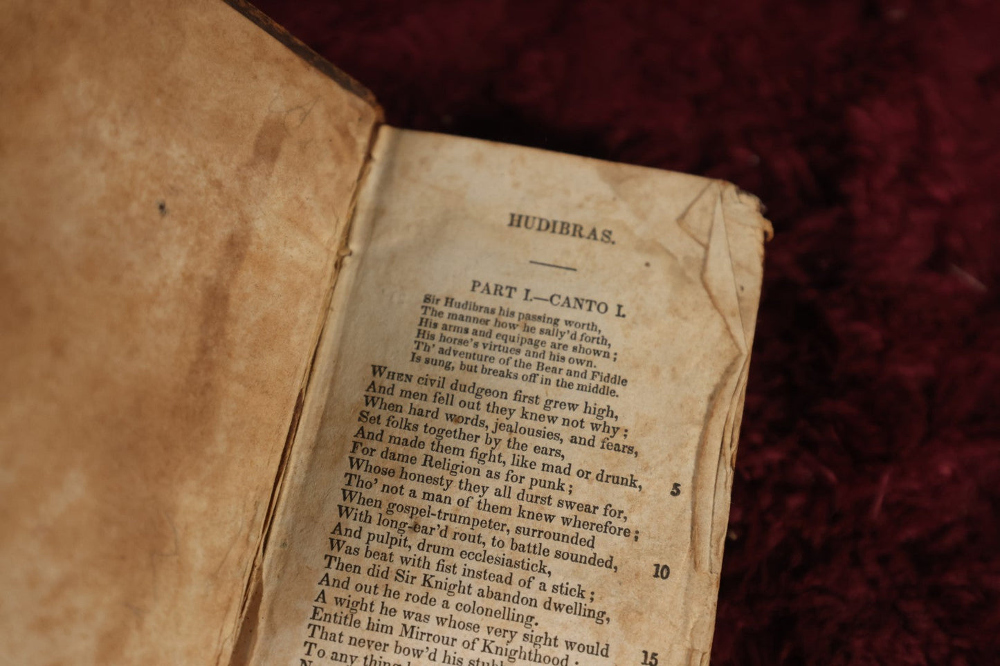 Lot 161 - Book - "Hudibras" By Samuel Butler, "A Vigorous Satirical Poem Written In A Mock Heroic Style," Early Leather Bound Book